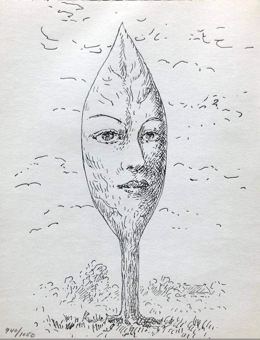 Rene Magritte - Untitled: Artist: Rene Magritte Title: Untitled Year: 1959 Dimensions: 5 1/2in. by 7 1/2in. Edition: From rare edition of 1050 Publisher: Paris: Le Terrain vague 1959.