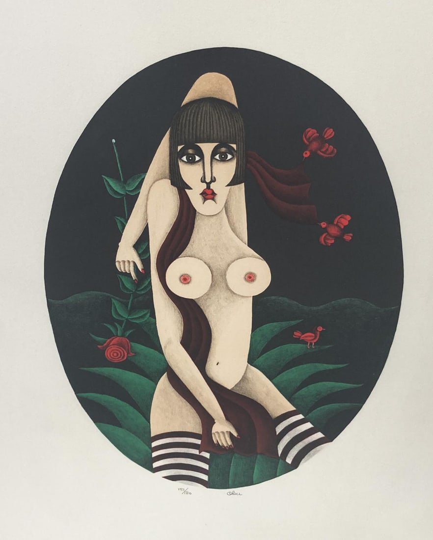 Shigeo Okumura - Nude: Artist: Shigeo Okumura Title: Nude Dimensions: 30in. by 22in. Edition: From the rare limited edition of 250 Medium: Color serigraph on paper Condition: Excellen