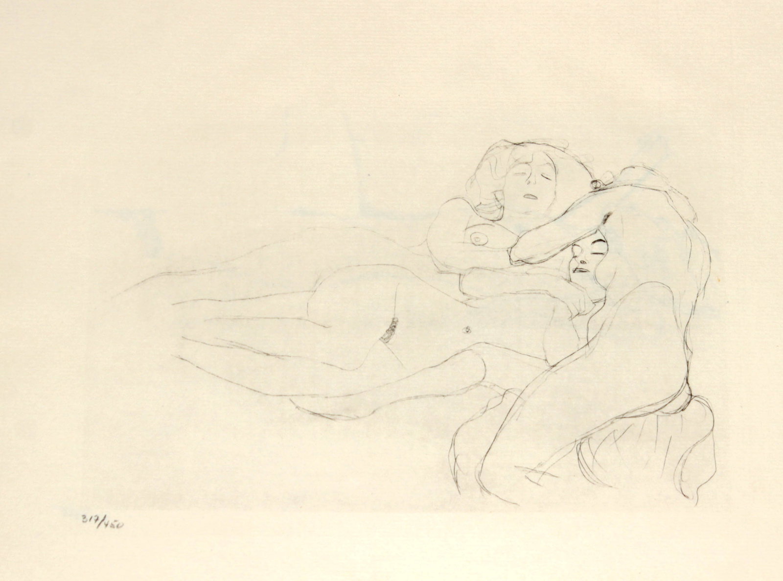 Gustav Klimt - Untitled from "des Lukian": Artist: Gustav KlimtTitle: Untitled from "des Lukian"Year: 1907Dimensions: 11in. by 14in.Edition: From the rare and limited edition of 450Publisher: Julius Zeitler LeipzigSuite: Die Hetarengesprache