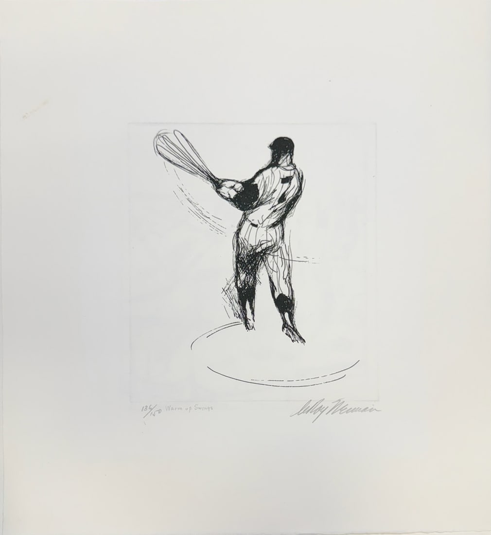 LeRoy Neiman - Warm Up Swings: Artist: LeRoy Neiman Title: Warm Up Swings Year: 1972 Dimensions: 15 x 14 in. Edition: 136 From the Rare Limited Edition of 150 Publisher: Suite: Bas