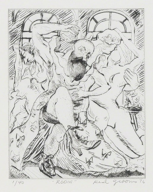 Red Grooms - Rodin: Artist: Red Grooms Title: Rodin Year: 1976 Dimensions: 15in. by 11in. Edition: Numbered from the Rare Limited Edition Publisher: Brooke Alexander Sui