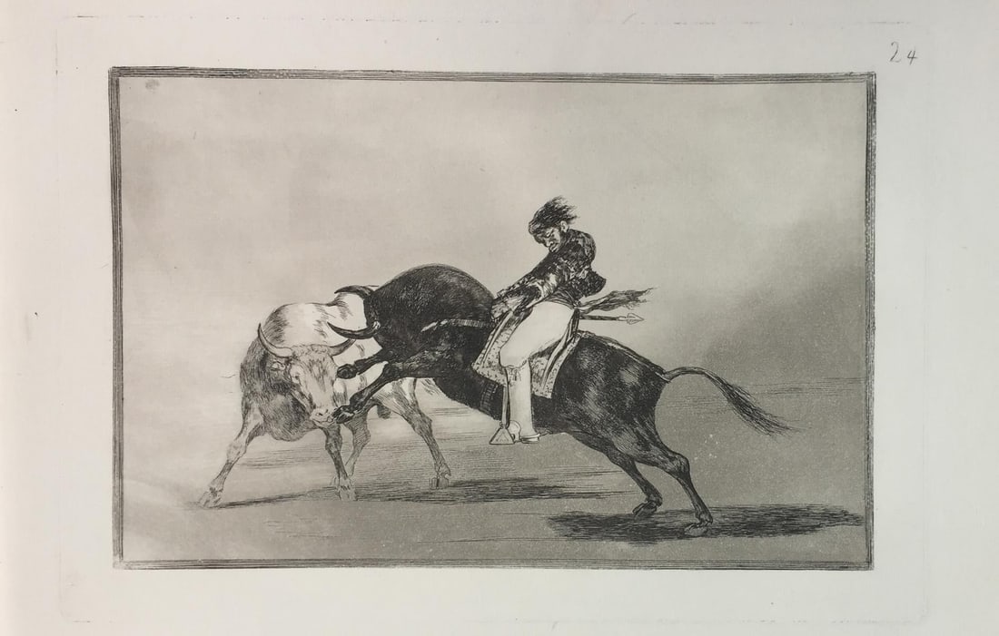 Francisco Jose De Goya Lucientes - La Tauromaquia Plate: Artist: Francisco Jose De Goya Lucientes Title: La Tauromaquia Plate 24 Year: 1816 Dimensions: 17in. by 11 1/2in. Edition: From the Rare Limited Edition Suite: