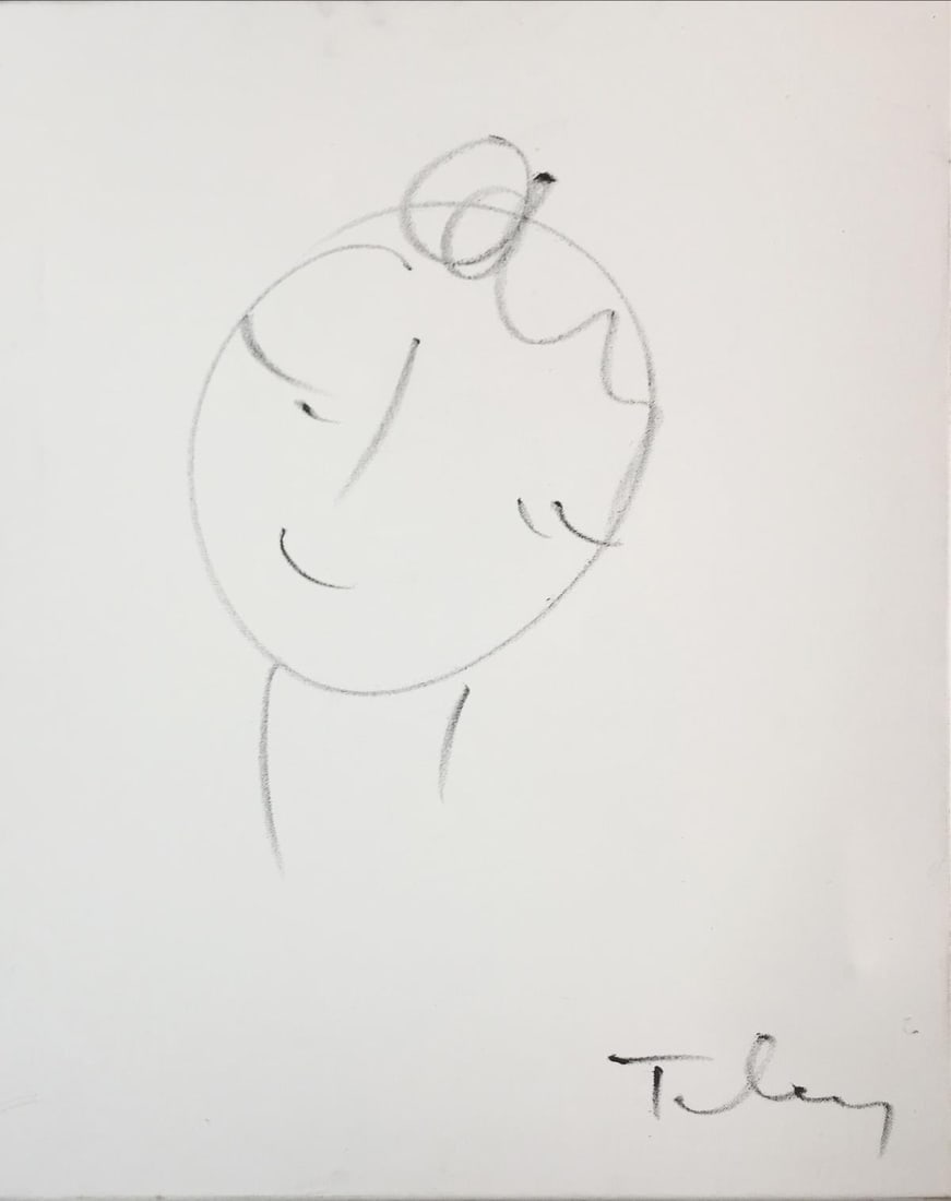 Itzchak Tarkay - Original Oil - Untitled Figure IV: Artist: Itzchak Tarkay Title: Original Oil - Untitled Figure IV Dimensions: 26in. by 29in. Edition: Rare one-of-a-kind painting Medium: Paint on canvas Condition:</