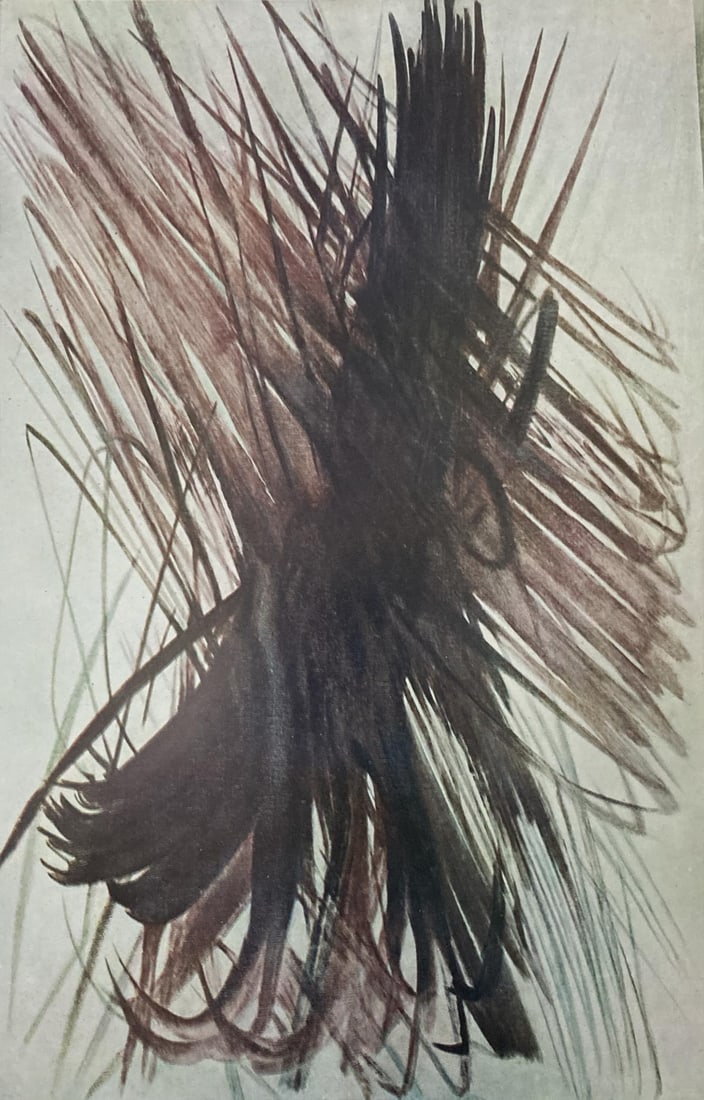 Hans Hartung - Untitled: Artist: Hans Hartung Title: Untitled Dimensions: 12.25in. by 9.5in. Edition: From the rare limited edition Publisher: Mourlot Paris San Lazzaro Suite: XXe Siecl