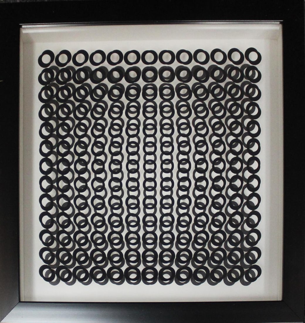 Victor Vasarely - Profound Works 7: Artist: Victor VasarelyTitle: Profound Works 7Year: 1973Dimensions: 11 3/4in. by 11 3/4in.Edition: From the Rare Limited EditionPublisher: Editions du Griffon NeuchatelSuite: Profound WorksMedium: