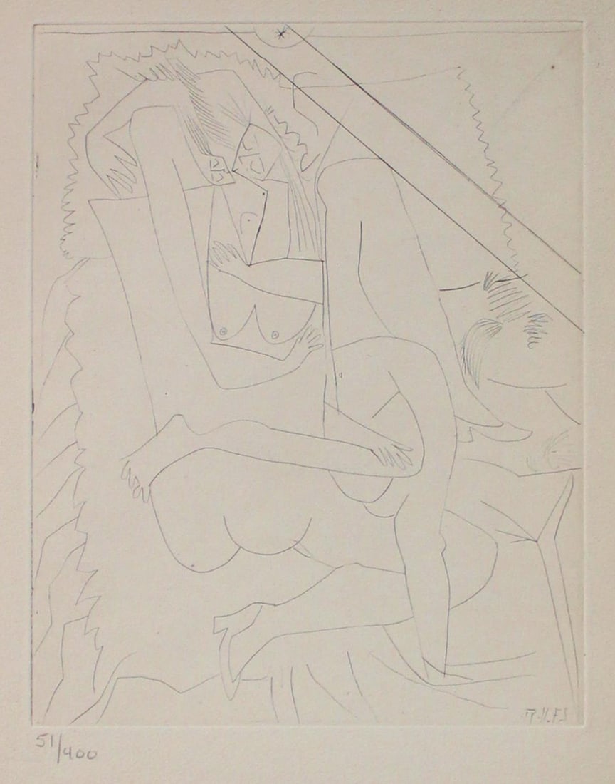 Pablo Picasso - Dons Des Feminines: Artist: Pablo PicassoTitle: Dons Des FemininesYear: 1951Dimensions: 12 3/4in. by 9 3/4in.Edition: From the Rare Limited Edition of 400Publisher: Les Pas Perdus ParisSuite: Dons Des FemininesMedium: