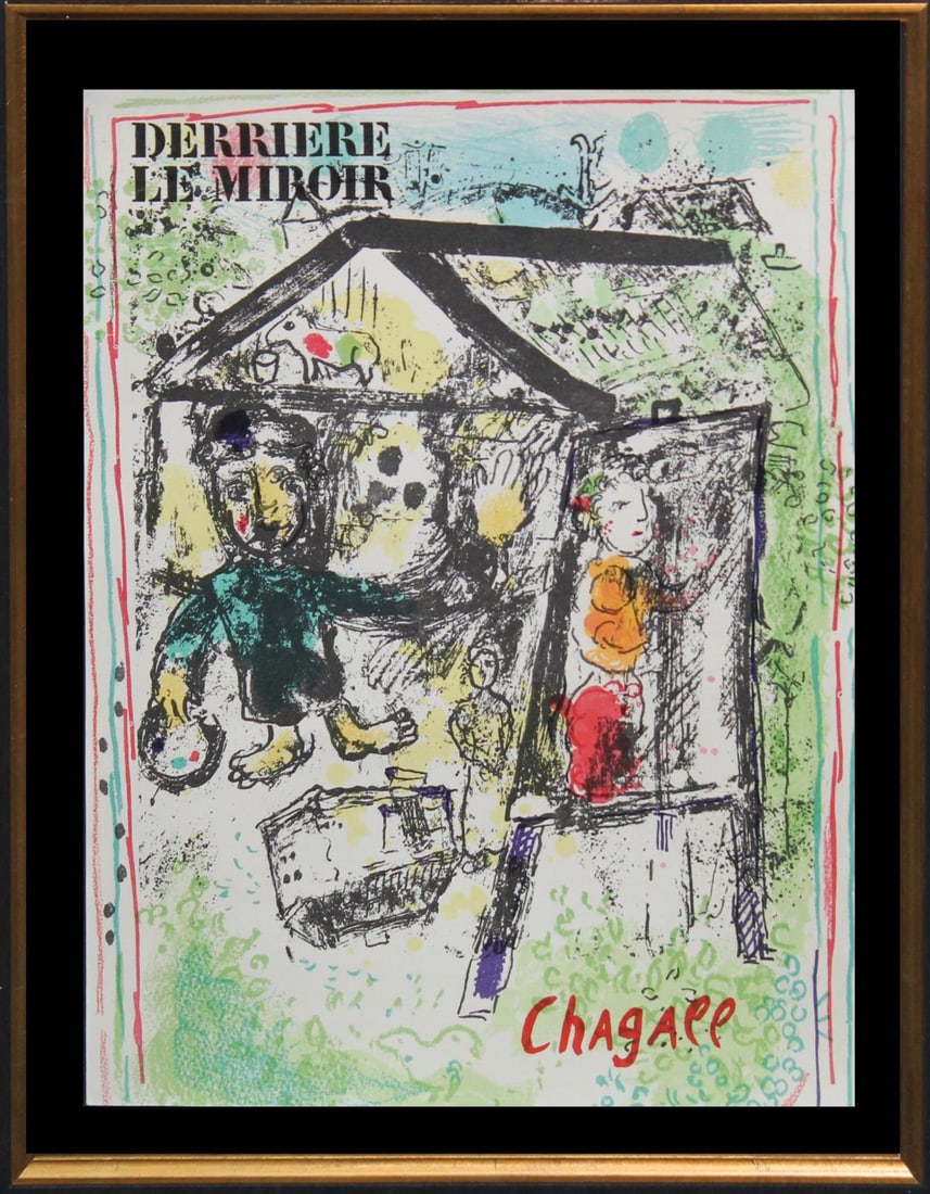 Marc Chagall - Derriere Le Miroir: Artist: Marc ChagallTitle: Derriere Le MiroirYear: 1969Dimensions: 11in. by 15in.Edition: From the rare limited editionPublisher: Maeght Editeur ParisSuite: Derriere Le MiroirMedium: Original
