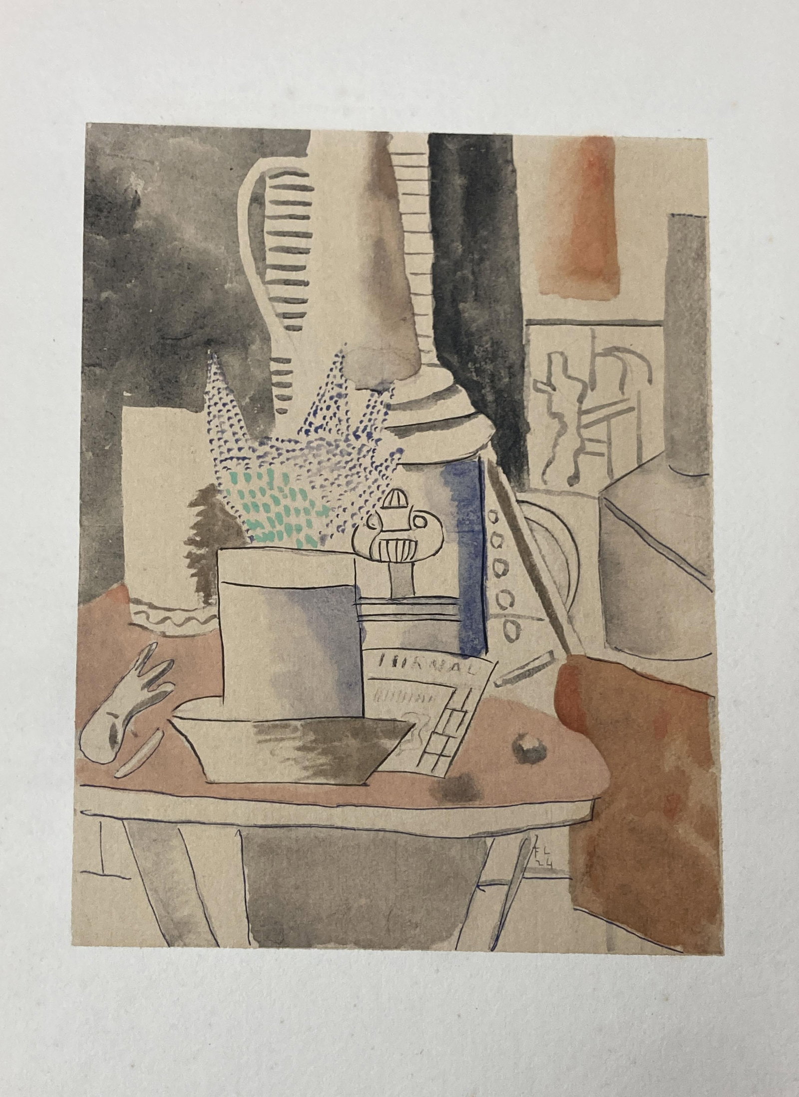 Fernand Leger - Nature morte au journal: Artist: Fernand Leger Title: Nature morte au journal Year: 1959 Dimensions: 20.25in. by 15.25in. Edition: From the rare limited edition of 300 Publisher: Au Ven