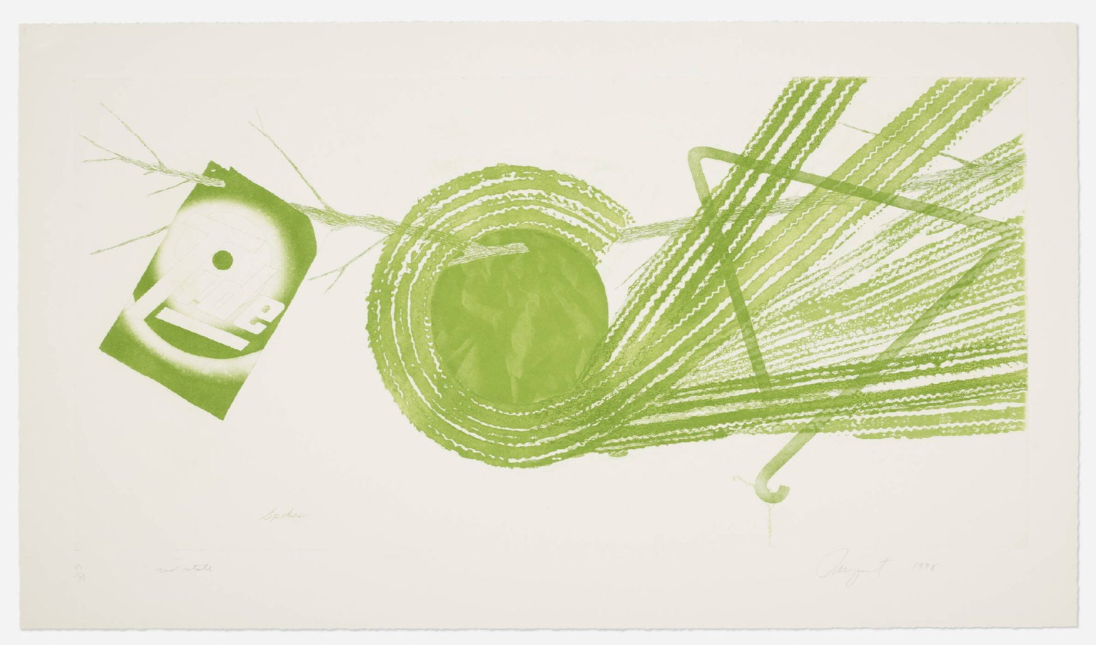 James Rosenquist - Spokes: Artist: James Rosenquist Title: Spokes Year: 1977 Dimensions: 22 3/4 x 29 3/4 in. Edition: 53 From the rare limited edition of 78 Publisher: Multiples, Inc., Ne
