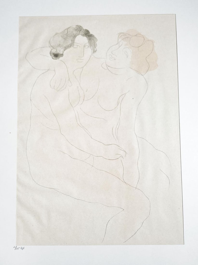 Auguste Rodin - Deluxe Aquarelle XX: Artist: Auguste RodinTitle: Deluxe Aquarelle XXDimensions: 21in. by 16in.Edition: From the very rare limited deluxe edition of 15Publisher: Editions GeorgSuite: Douze Aquarelles De Auguste