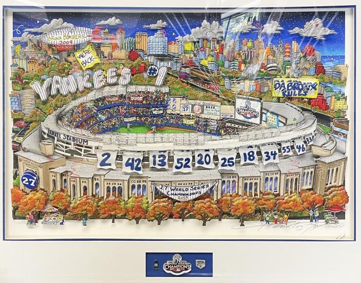 Charles Fazzino - Yankee Stadium: Artist: Charles FazzinoTitle: Yankee StadiumYear: 2009Dimensions: in. by in.Edition: Numbered from the Rare Limited EditionPublisher: Museum EditionsMedium: 3D Serigraph PaperCondition:
