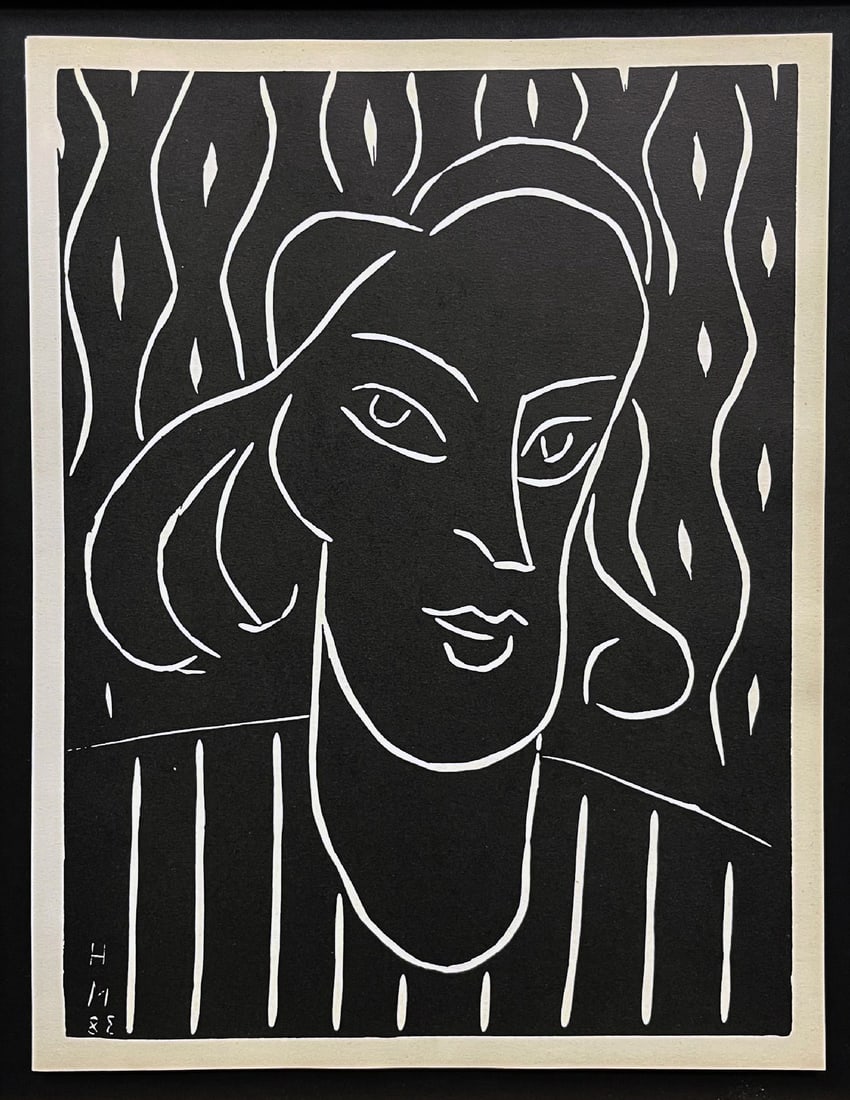 Henri Matisse - Teeny: Artist: Henri Matisse Title: Teeny Year: 1959 Dimensions: 12 1/2 x 9 3/4 in. Edition: From the rare limited edition Publisher: San Lazzaro, Paris Suite: XXe Siecle Medium: Original linocut on paper