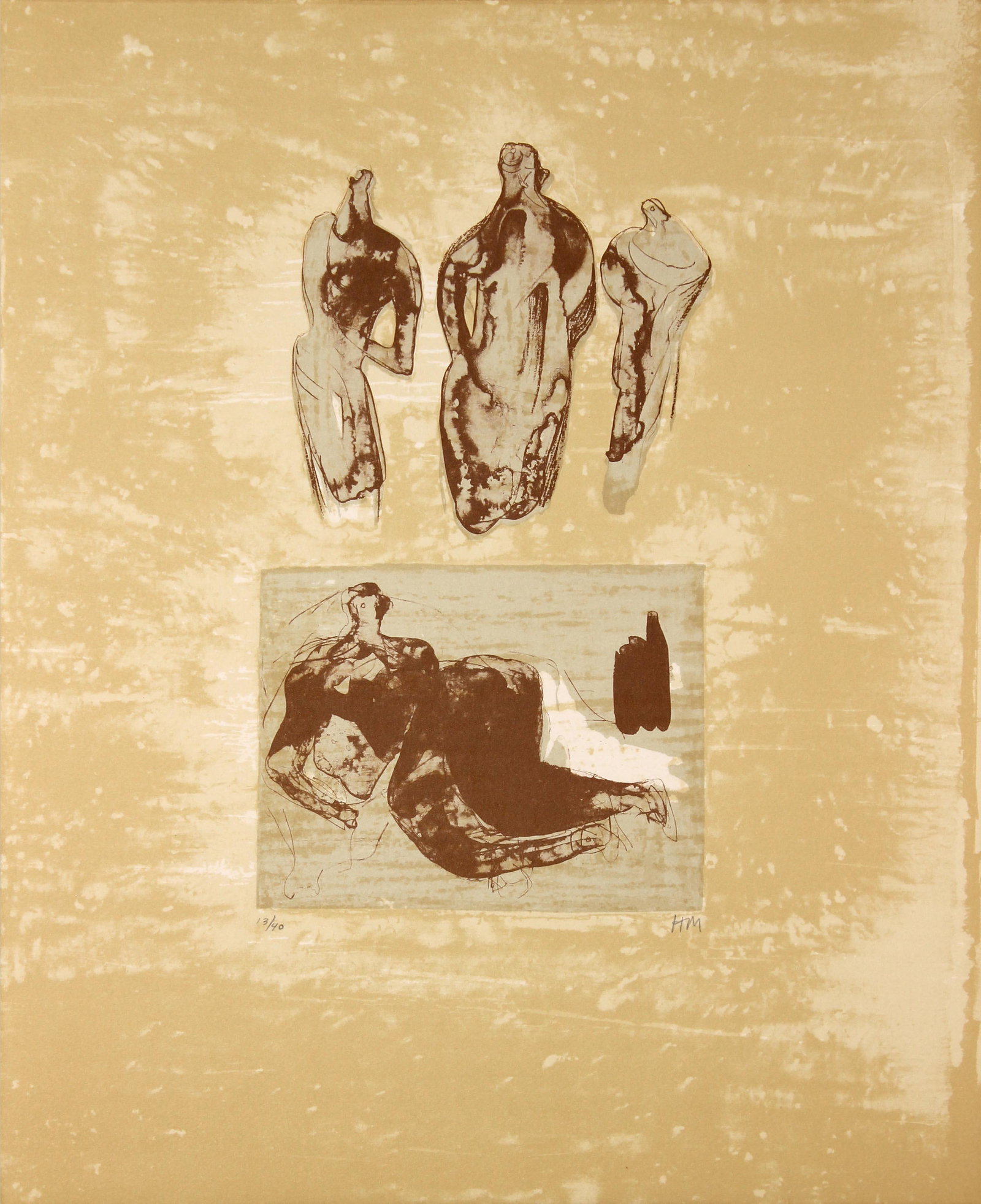Henry Moore - Ideas from a Sketchbook: Artist: Henry Moore Title: Ideas from a Sketchbook Year: 1976 Dimensions: 21in. by 19in. Edition: From the limited edition of 40 Publisher: Art et Poesie Paris<