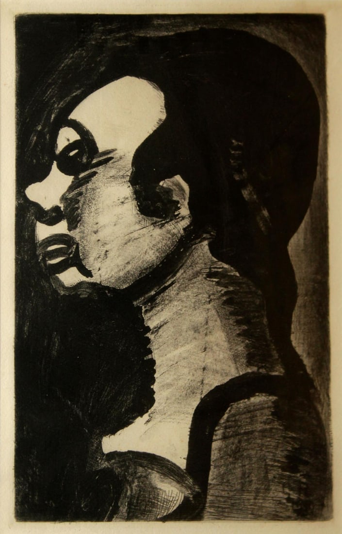 Georges Rouault - Femme Hideuse: Artist: Georges Rouault Title: Femme Hideuse Year: 1919 Dimensions: 11 7/8in. by 7 3/4in. Edition: From the rare limited edition Medium: Original lithograph on
