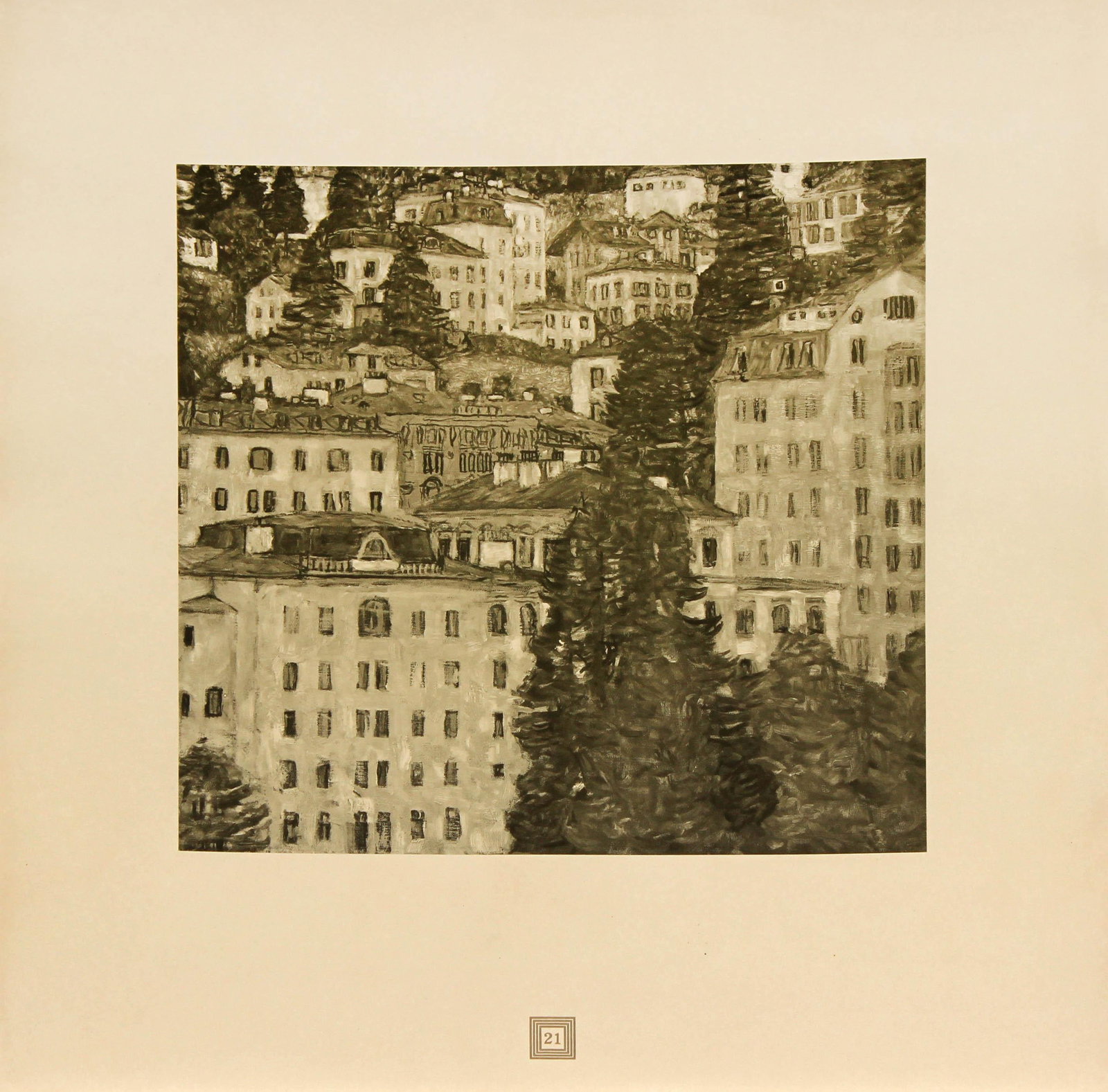 Gustav Klimt (After) - Gastein: Artist: Gustav Klimt (After) Title: Gastein Year: 1931 Dimensions: 19in. by 18in. Edition: 108 from the limited edition of 500 Publisher: Austrian State Printin