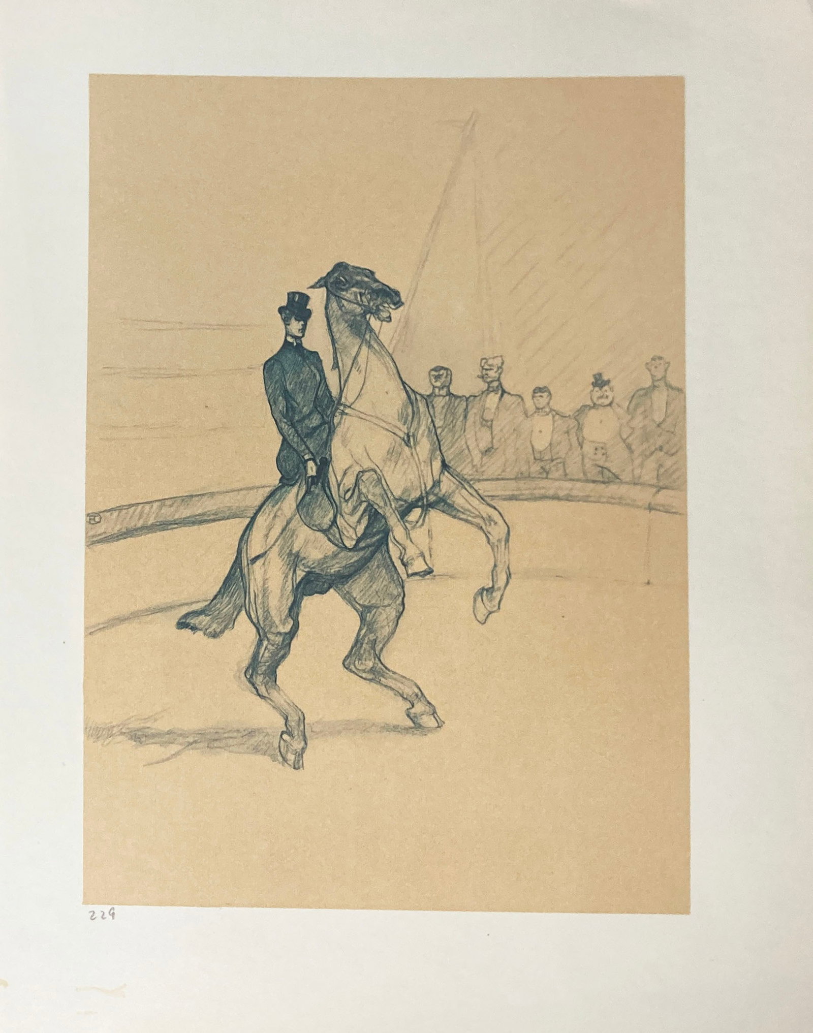 Henri Toulouse-Lautrec - Horse Rider: Artist: Henri Toulouse-Lautrec Title: Horse Rider Year: 1908 Dimensions: 9.5in. by 12 3/8in. Edition: From the Rare Limited Edition Publisher: Labraire de Franc