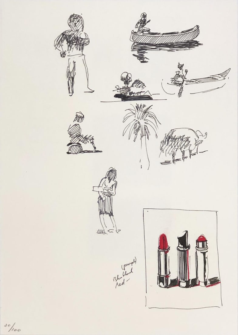 Wayne Thiebaud - Sketchbook 32: Artist: Wayne Thiebaud Title: Sketchbook 32 Year: 1987 Dimensions: 8 1/2in. by 11in. Edition: Numbered from the rare limited edition of 100 Publisher: Abrams Ne