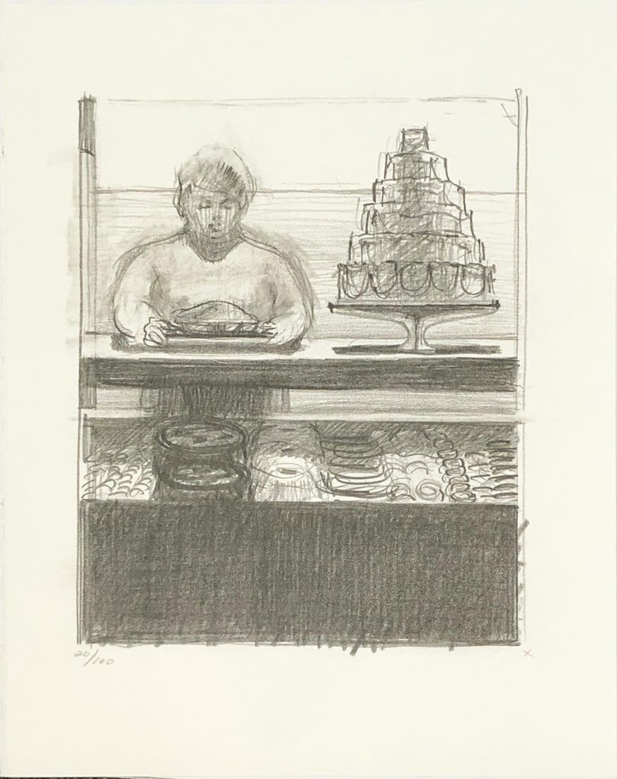 Wayne Thiebaud(After) - Sketchbook 17: Artist: Wayne Thiebaud(After) Title: Sketchbook 17 Year: 1987 Dimensions: 8 1/2in. by 11in. Edition: Numbered from the rare limited edition of 100 Publisher: Ab