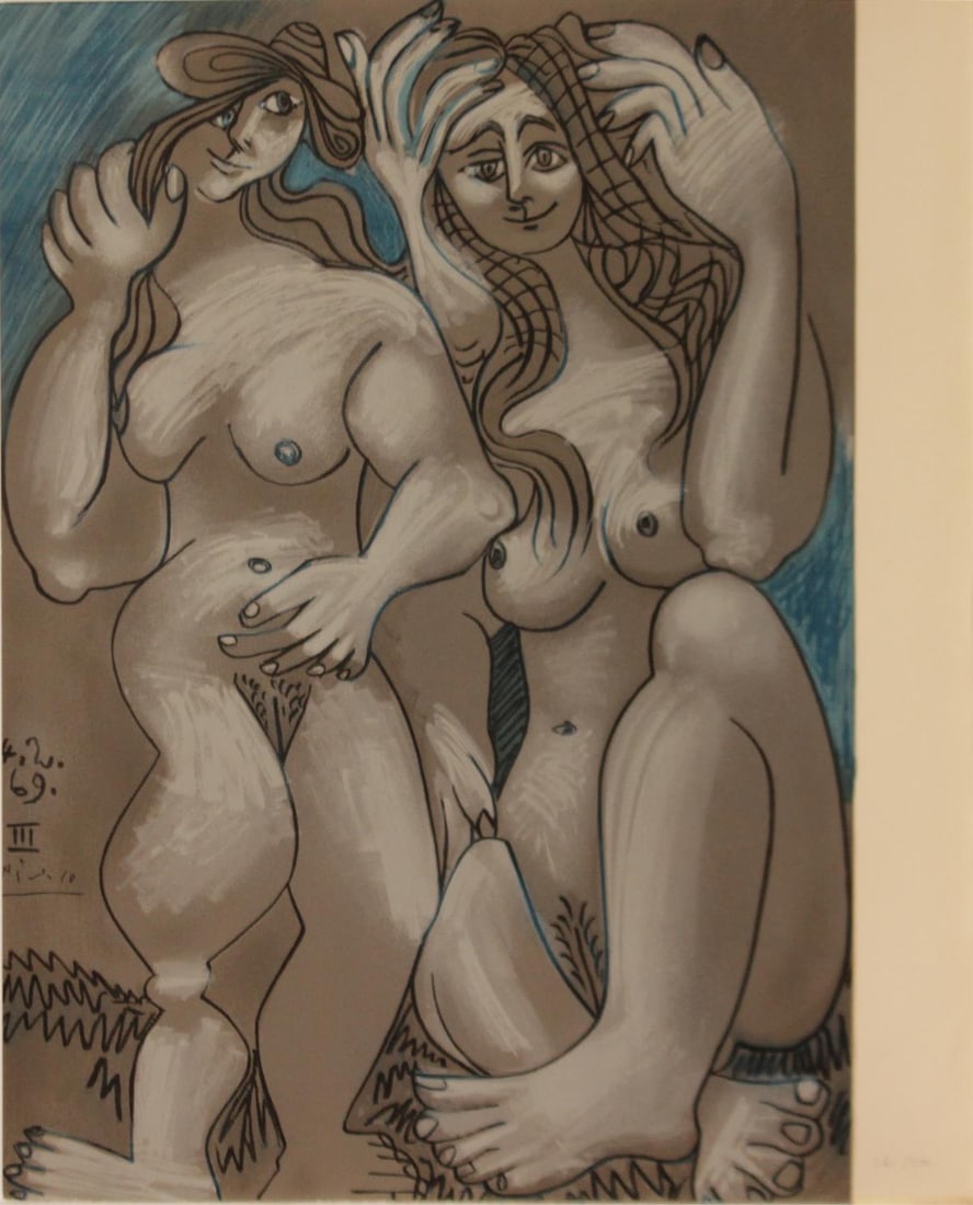 Pablo Picasso - 4 2 69 III: Artist: Pablo Picasso Title: 4 2 69 III Year: 1969 Dimensions: 16in. by 20in. Edition: From the Rare Limited Edition of 300 Publisher: Le Vent d Arles <