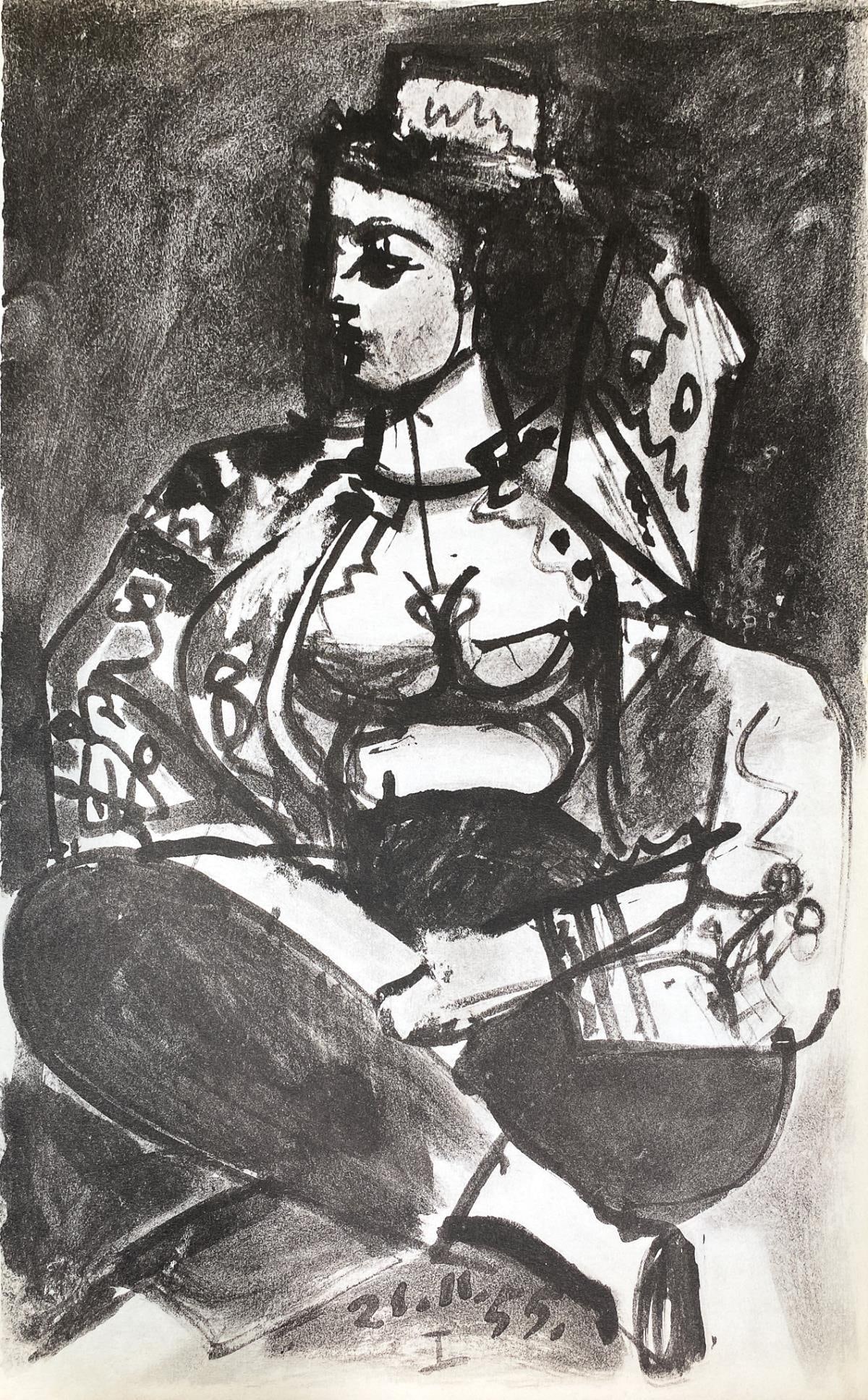 Pablo Picasso (After) - Untitled Sketchbook Page 6: Artist: Pablo Picasso (After) Title: Untitled Sketchbook Page 6 Year: 1960 Dimensions: 10in. by 16.5in. Edition: From the rare edition of 100 Publisher: Cercle