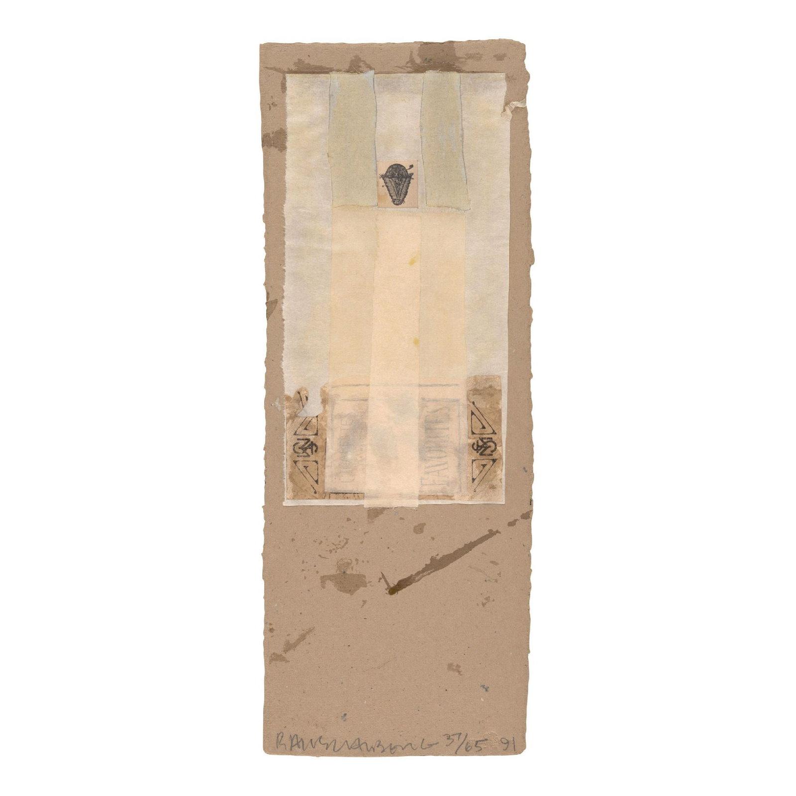 Robert Rauschenberg - Shirtboard (from Shirtboards Morocco, Italy '52 Portfolio) (1 of 2)