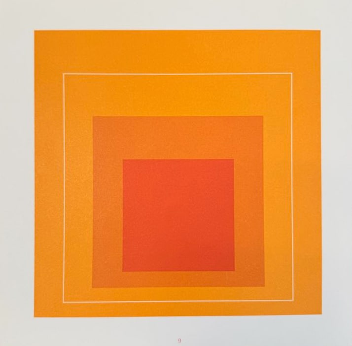 Josef Albers - Untitled from ""White Line Squares"" Portfolio: Artist: Josef Albers Title: Untitled from ""White Line Squares"" Portfolio Year: 1966 Dimensions: 7 1/2 x 7 1/2 in. Edition: From the limited edition Suite: White Line Squares Medium: Lithograph on