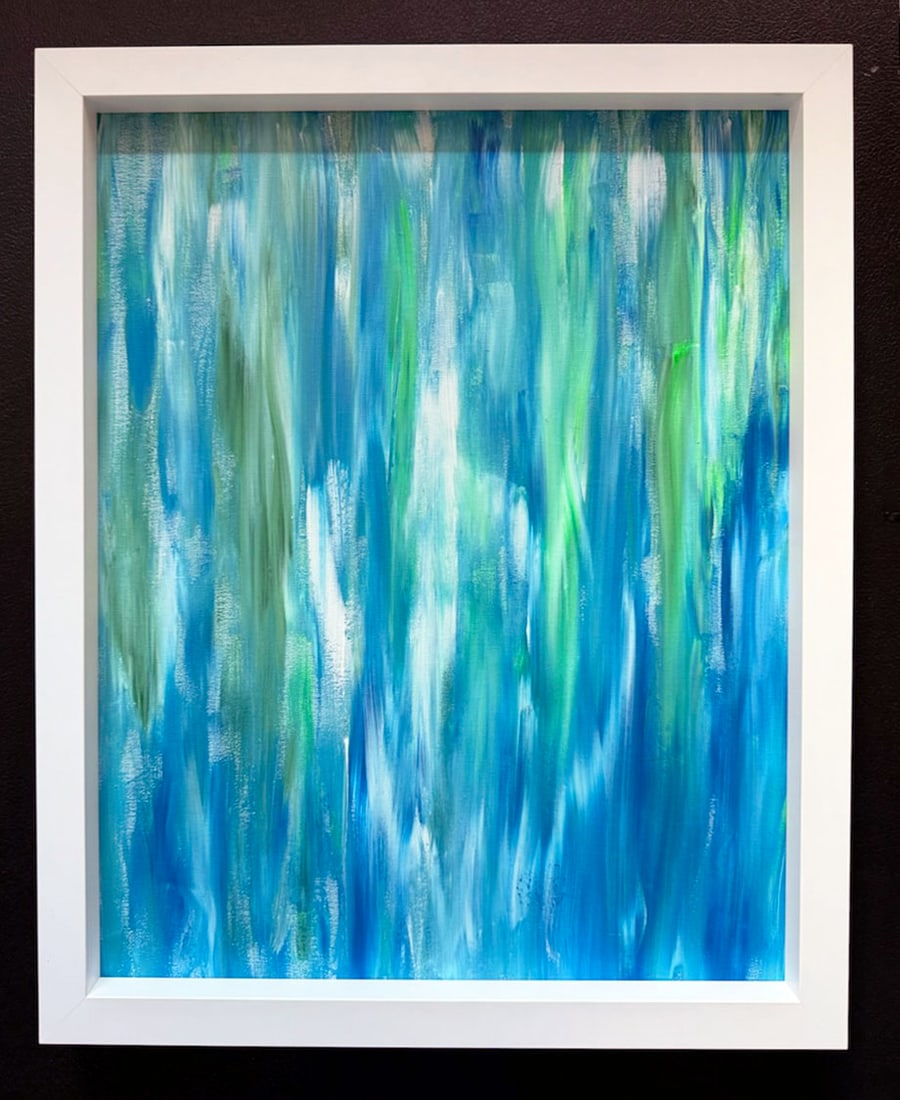 Beth Liez - Color IV: Artist: Beth Liez Title: Color IV Year: 2024 Dimensions: 17 1/2 x 22 in. Edition: Original One-of-a-Kind Painting Medium: Hand painted acrylic on canvas Condition: Excellent Signature Details:
