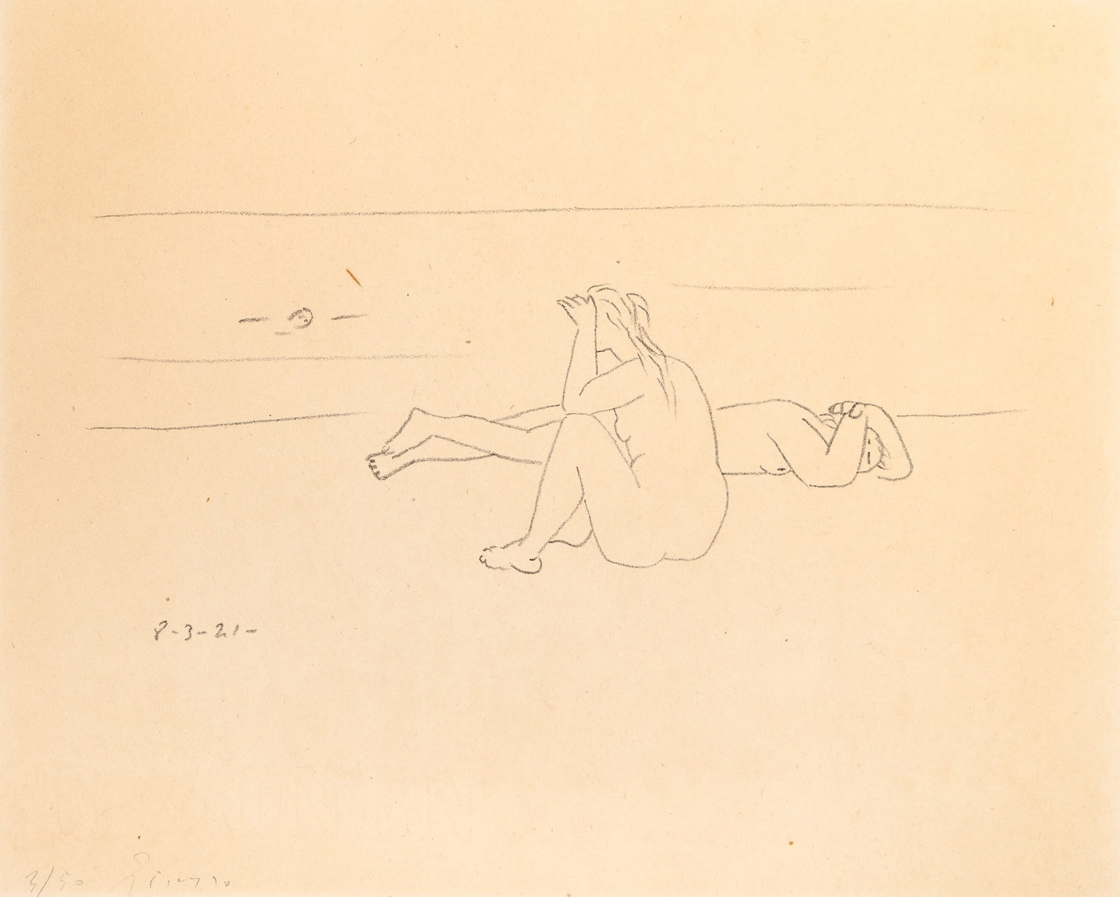 Pablo Picasso - Sur la plage (Deux nus): Artist: Pablo Picasso Title: Sur la plage (Deux nus) Year: 1921 Dimensions: 9 x 11 in. Edition: 3 from the limited edition of 50 Publisher: ?ditions de la Galerie Simon, Paris Suite: Quatre