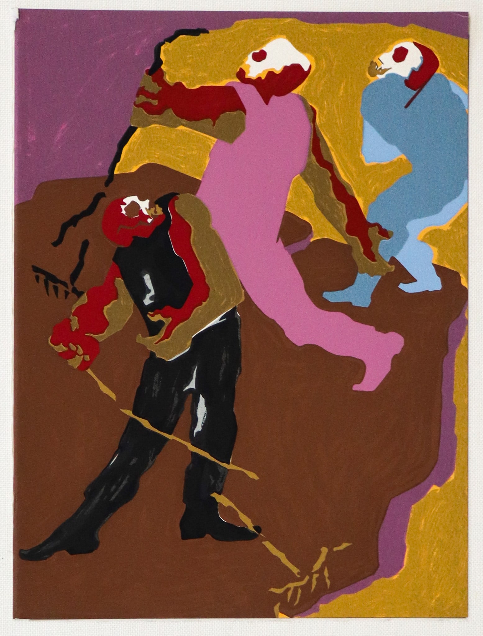 Jacob Lawrence - Hiroshima VII: Artist: Jacob Lawrence Title: Hiroshima VII Year: 1986 Dimensions: 13 x 10 in. Edition: From the limited edition of 1500 Publisher: Limited Editions Club, New York Suite: Hiroshima by John Hersey