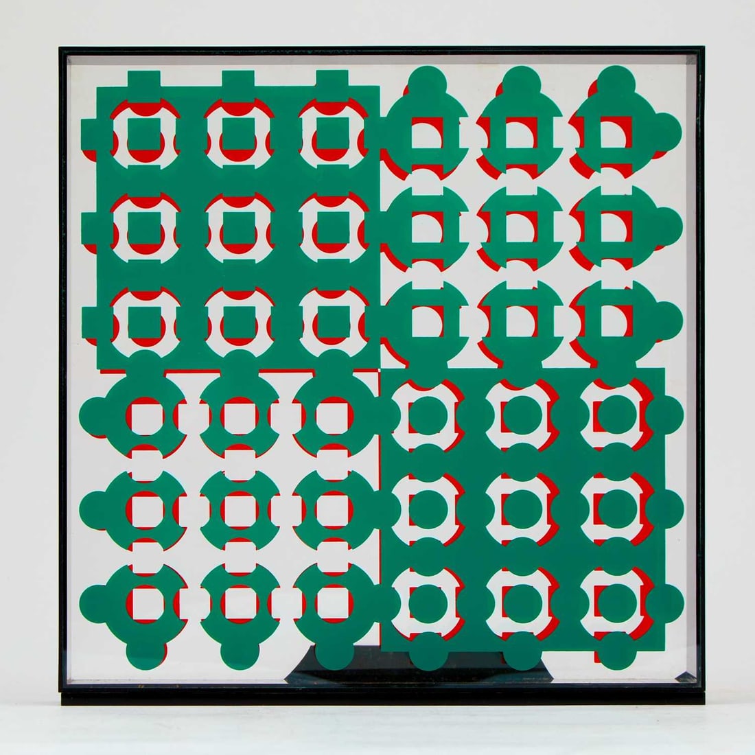 Victor Vasarely - Helios Red/Green: Artist: Victor Vasarely Title: Helios Red/Green Year: 1967 Dimensions: 12 x 11 3/4 x 2 in. Edition: from the limited edition Publisher: Edition Griffon, Neuhete