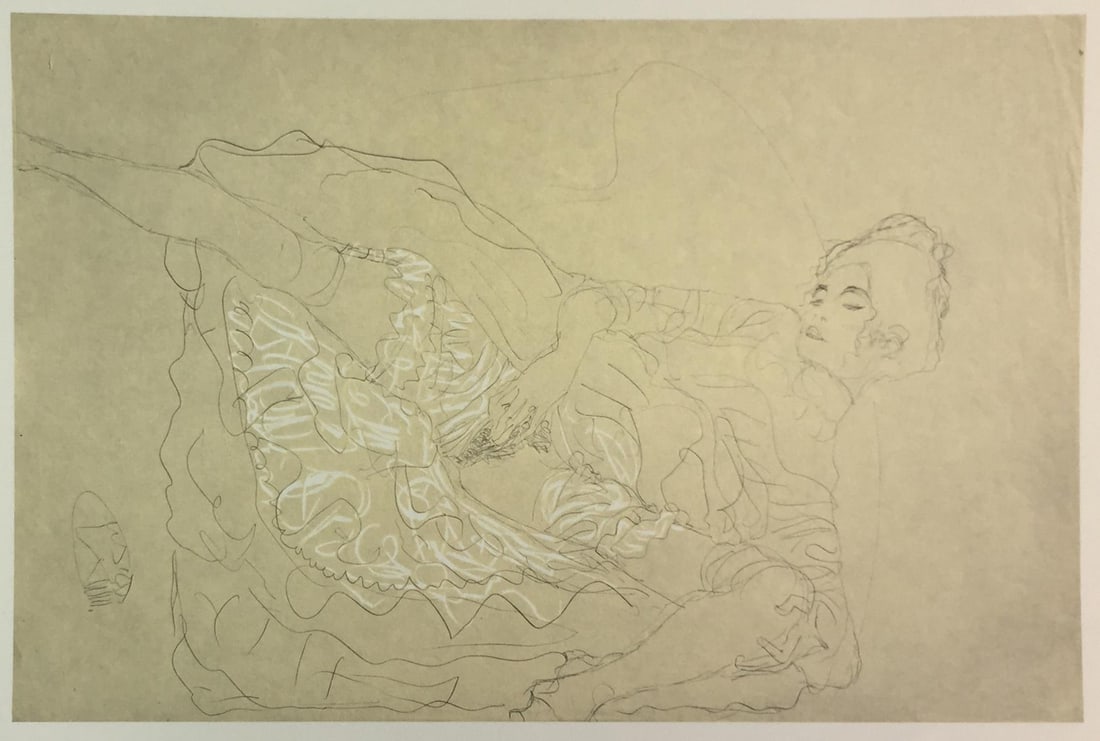 Gustav Klimt - Untitled Study (XXIII) (After): Artist: Gustav Klimt Title: Untitled Study (XXIII) Year: 1980 Dimensions: 16in. by 12in. Edition: From the Rare Limited Edition of CCC Publisher: Mazzotta <