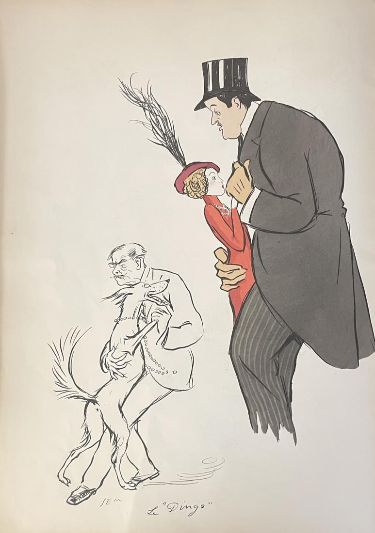 Sem (Georges Goursat) - Plate 9 From Tangoville: Artist: Sem (Georges Goursat) Title: Plate 9 From Tangoville Year: 1913 Dimensions: 12 3/4in. by 18in. Edition: From the rare limited edition Publisher: Fourbou