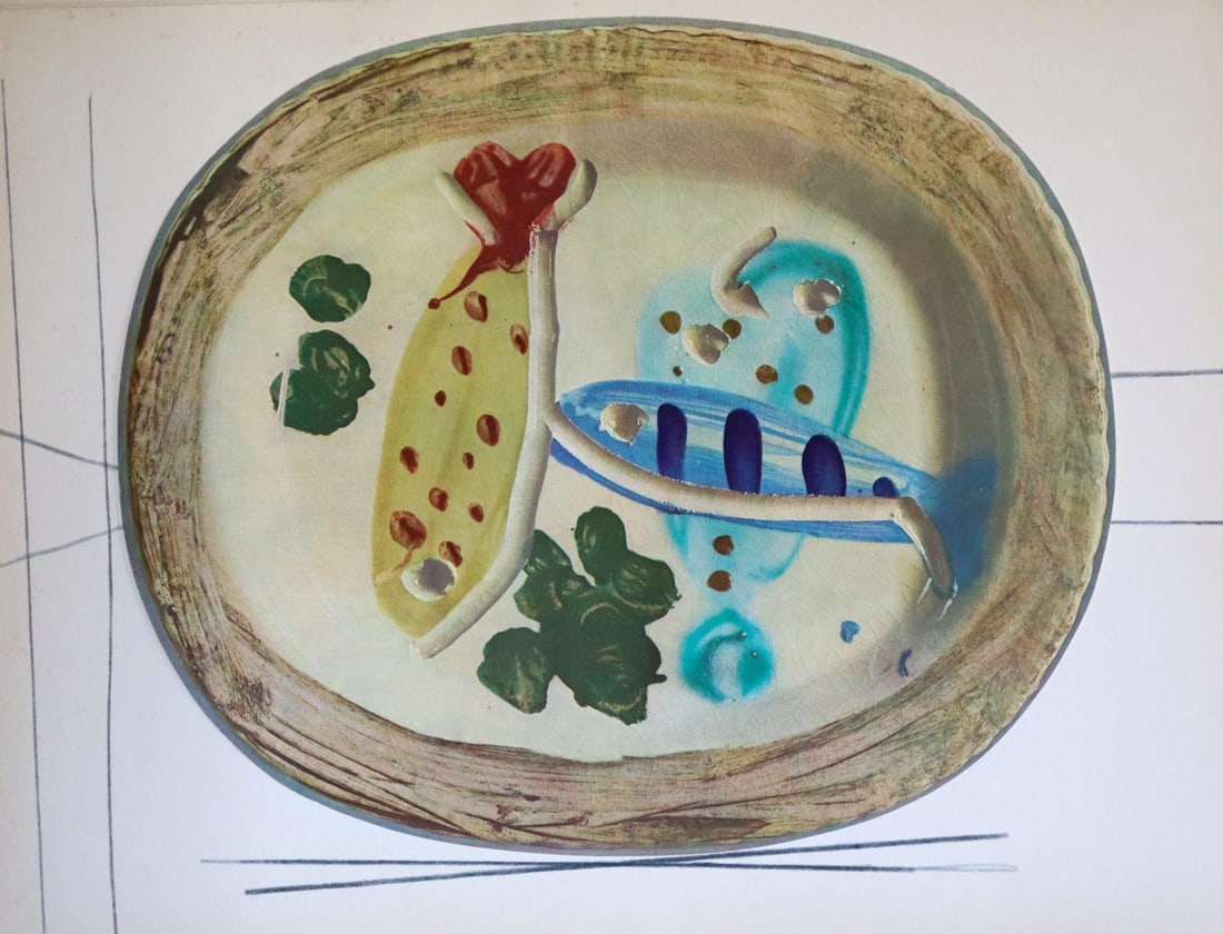 Pablo Picasso (After)- Ceramiques de Picasso V: Artist: Pablo Picasso(After) Title: Ceramiques de Picasso V Year: 1948 Dimensions: 11.5in. by 16in. Edition: From the rare limited edition Medium: Gloss coated