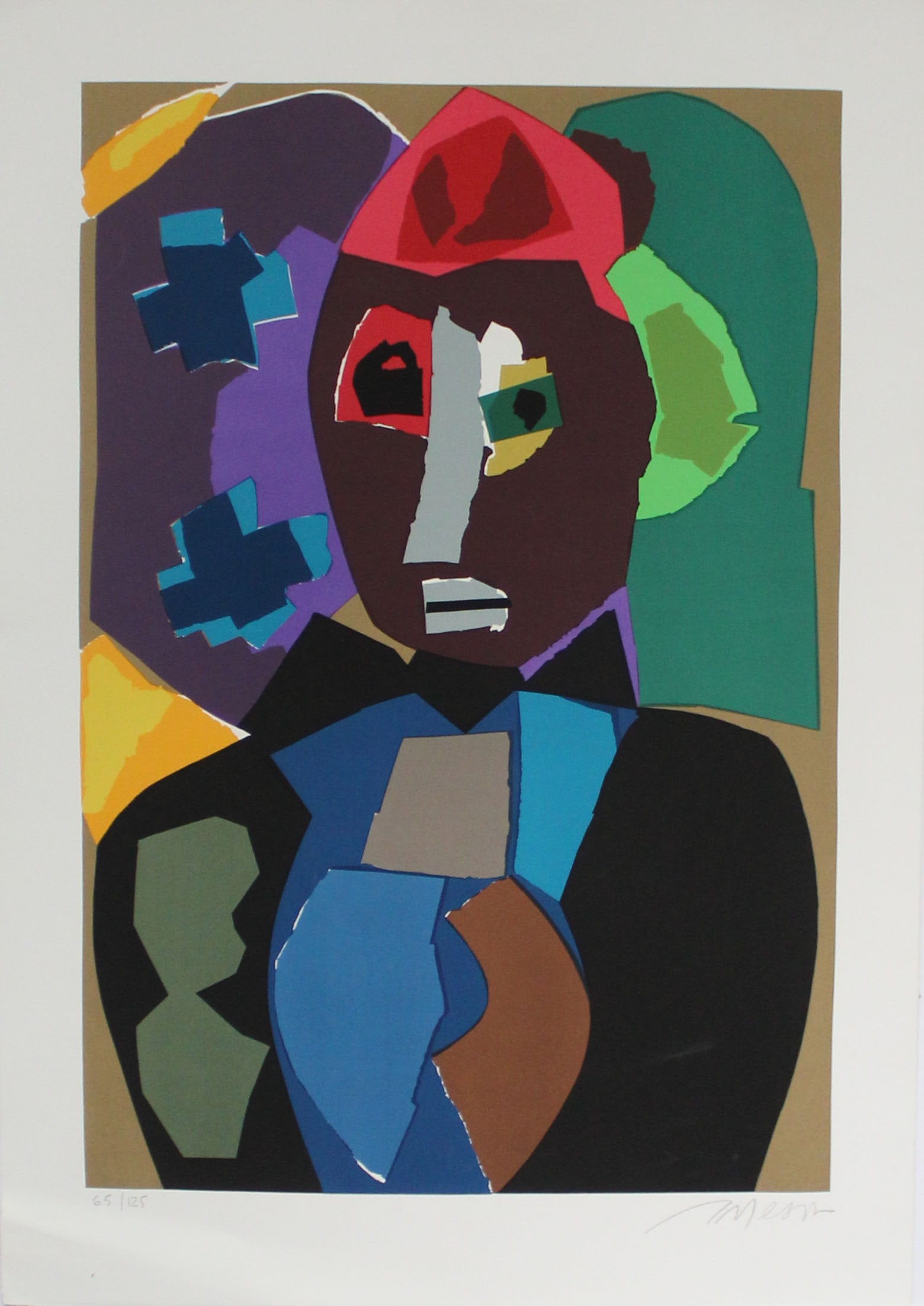 Unknown Artist - Untitled Cut-Out Style Portrait (1 of 1)