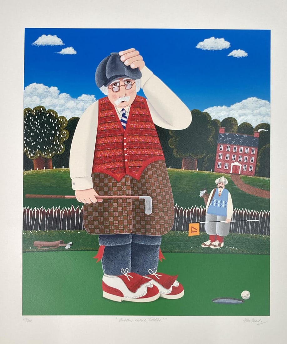 Peter Head - Another Missed Tiddler: Artist: Peter Head Title: Another Missed Tiddler Dimensions: 33in. by 28in. Edition: Numbered from the Rare Limited Edition of 300 Medium: Lithograph in Colors on Paper Condition: Excellent Signature