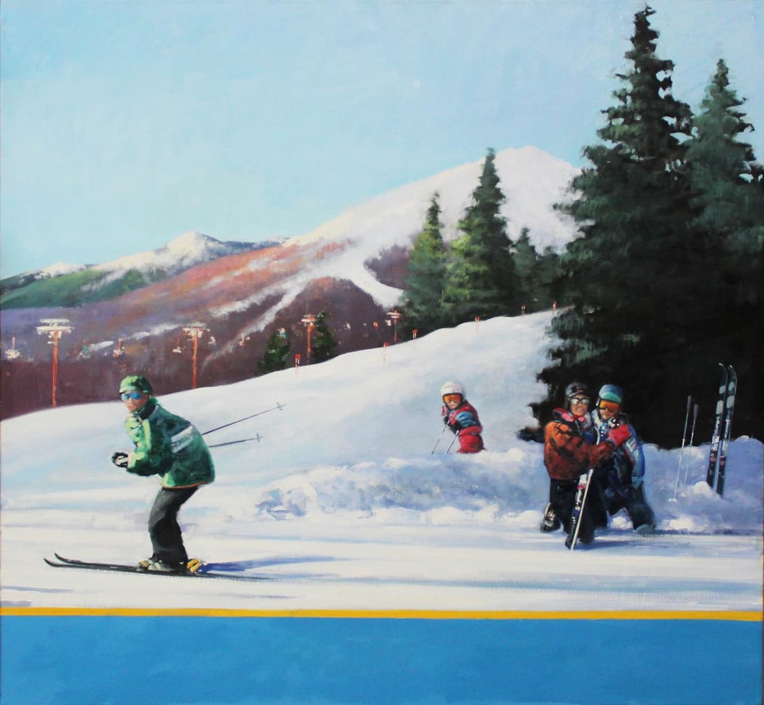 Chris Nissen - Vacation (Right): Artist: Chris Nissen Title: Vacation (Right) Year: 1997 Dimensions: 50in. by 52in. Edition: Unique One of a Kind Artwork Medium: Original Oil on Linen Canvas