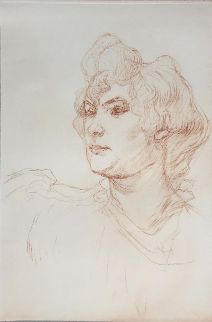 Henri Toulouse-Lautrec (After) - Tete de Femme: Artist: Henri Toulouse-Lautrec (After) Title: Tete de Femme Year: 1930 Dimensions: 12in. by 17in. Edition: V from the rare limited edition of X Publisher: Chez