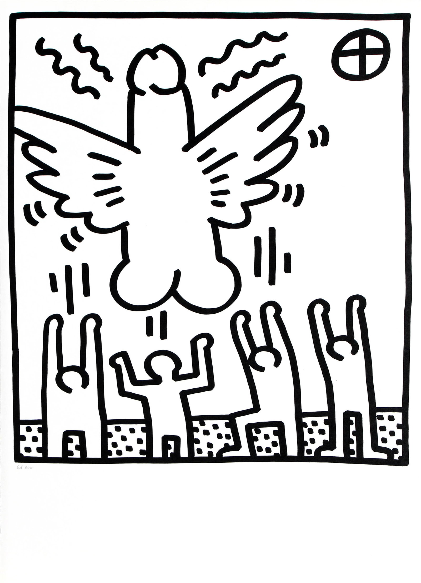 Keith Haring - Cock Angel (from Lucio Amelio Suite): Artist: Keith Haring Title: Cock Angel (from Lucio Amelio Suite) Year: 1983 Dimensions: 18.5in. by 13in. Edition: From the limited edition of 300 Publisher: Galerie Lucio Amelio Naples Suite: Lucio