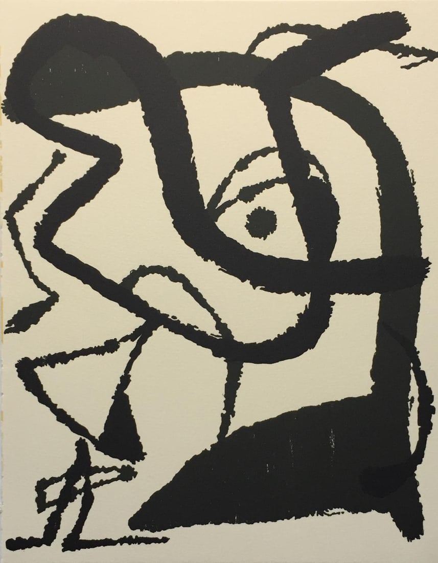 Joan Miro - Graveur I: Artist: Joan Miro Title: Graveur I Year: 1984 Dimensions: 13in. by 10 1/4in. Edition: From the Rare Limited Edition of 2700 Suite: Graveur Medium: Woodcut on Paper Condition: Excellent Comes with