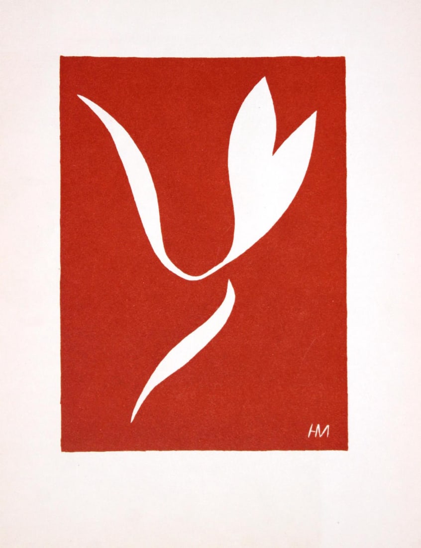 Henri Matisse - Skater in Motion I: Artist: Henri Matisse Title: Skater in Motion I Year: 1938 Dimensions: 8in. by 5.75in. Edition: From the rare limited edition Publisher: Teriade Paris Suite: Verve Medium: Original linoleum cuts on