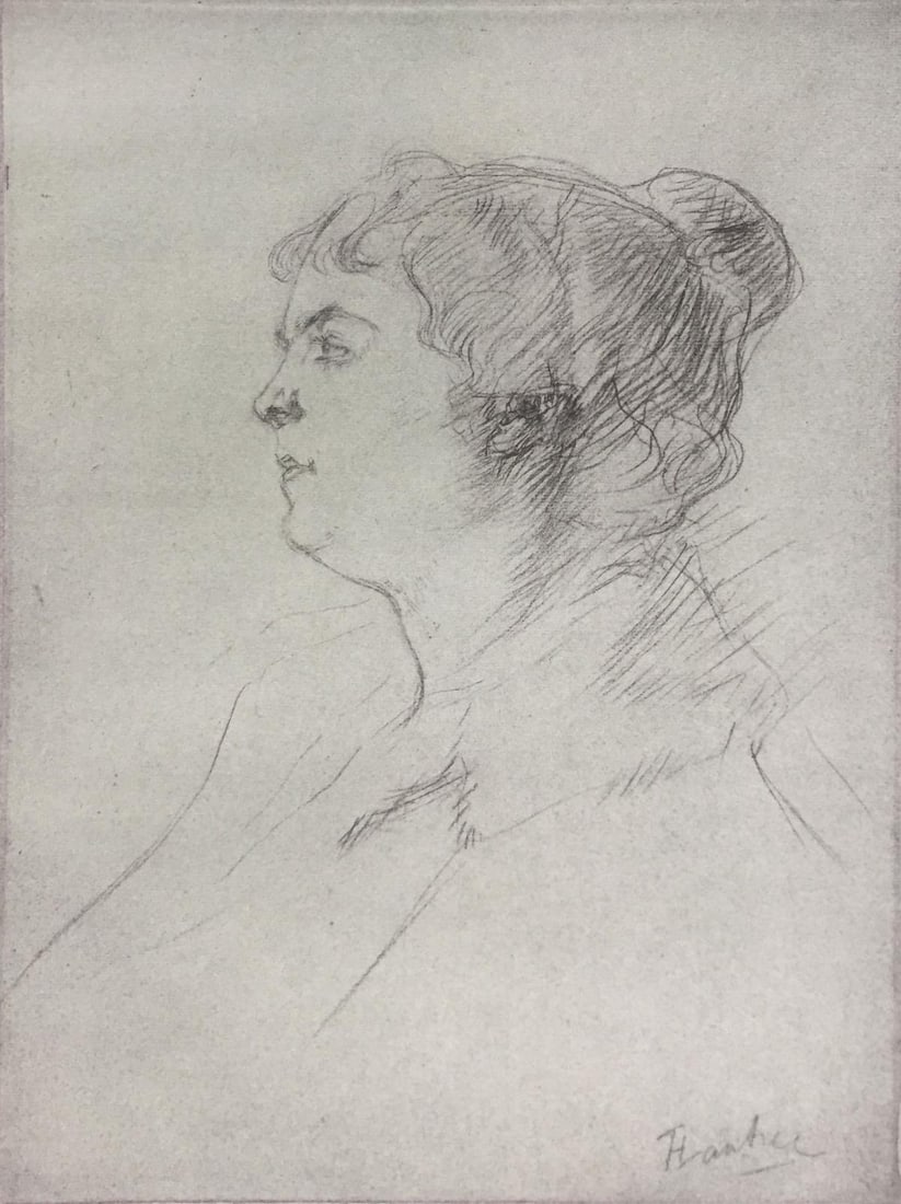 Henri Toulouse-Lautrec (After) - Tete de Femme II: Artist: Henri Toulouse-Lautrec (After) Title: Tete de Femme II Year: 1930 Dimensions: 12in. by 17in. Edition: V from the rare limited edition of X Publisher: Chez Hellee et Sergent Paris Suite: