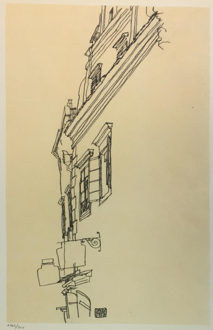 Egon Schiele (After) - Old Gabled Houses Krumau (1 of 1)