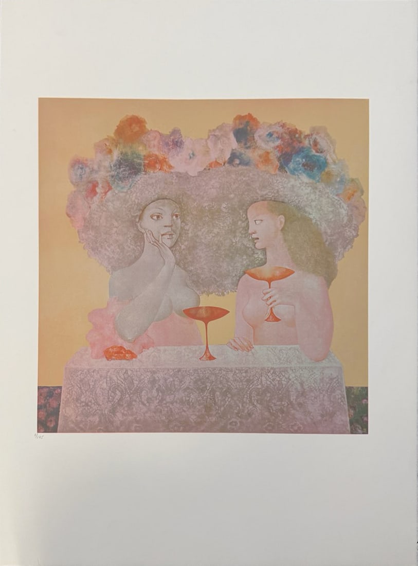 Leonor Fini - Lecon de Regard: Artist: Leonor Fini Title: Lecon de Regard Year: 1976 Dimensions: 26 3/4 x 20 1/2 in. Edition: From the rare limited edition of 175 Publisher: Editions Du Tamanoir Suite: La Lecon de Felinite Medium: