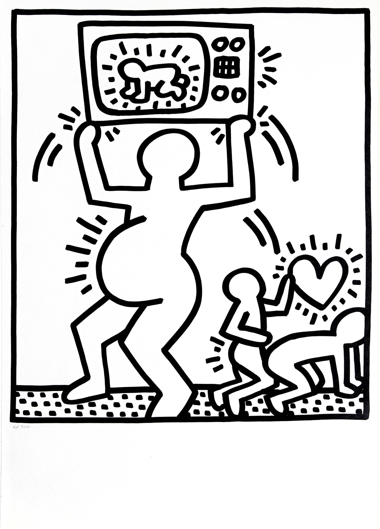 Keith Haring - TV Baby (from Lucio Amelio Suite): Artist: Keith Haring Title: TV Baby (from Lucio Amelio Suite) Year: 1983 Dimensions: 18.5in. by 13in. Edition: From the limited edition of 300 Publisher: Galerie Lucio Amelio Naples Suite: Lucio