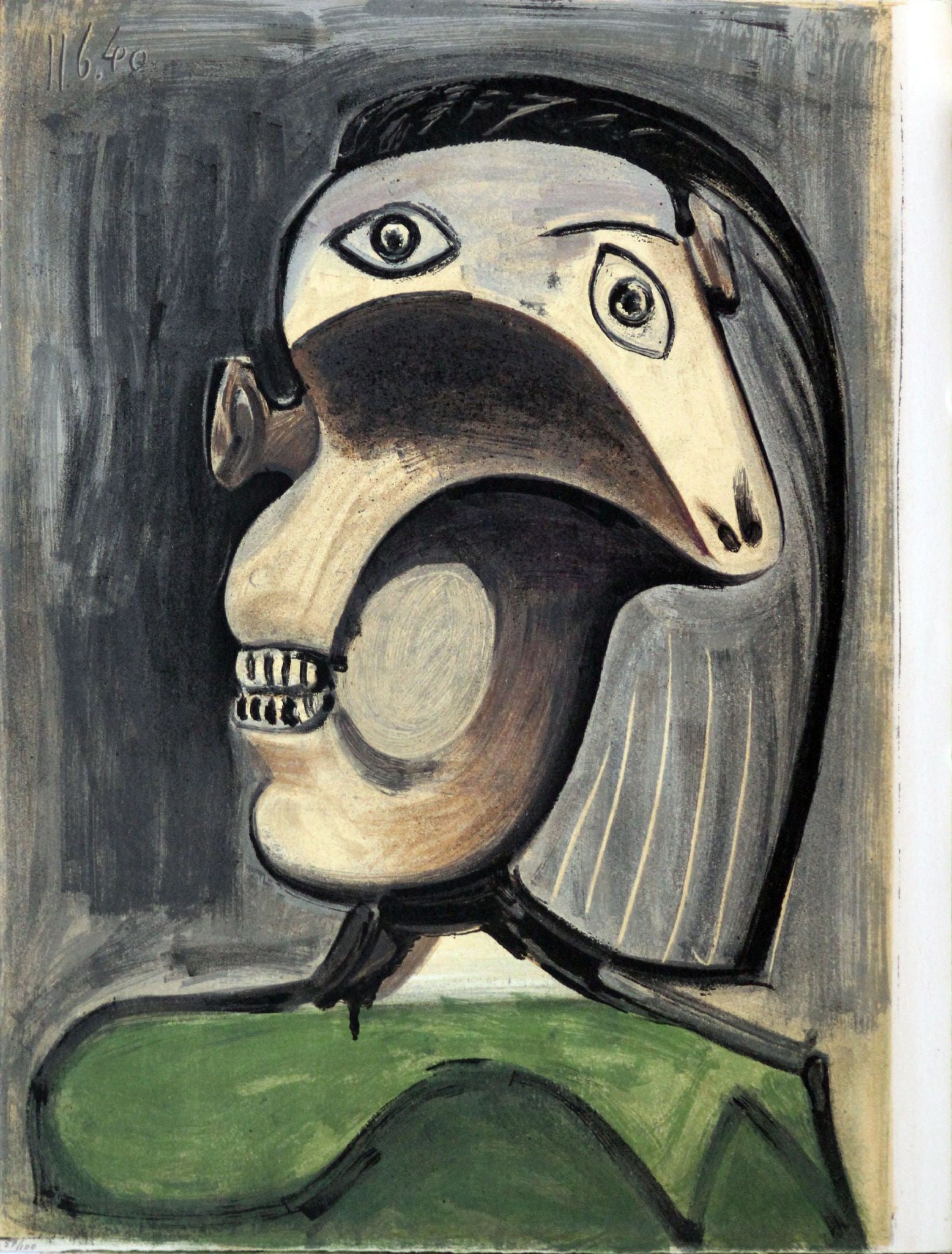 Pablo Picasso (After) - Portrait of Dora Maar: Artist: Pablo Picasso (After) Title: Portrait of Dora Maar Year: 1954 Dimensions: 11 1/4 x 14 1/2 in. Edition: From the rare limited edition of 100 Publisher: Mourlot Freres, Paris Suite: La Guerre