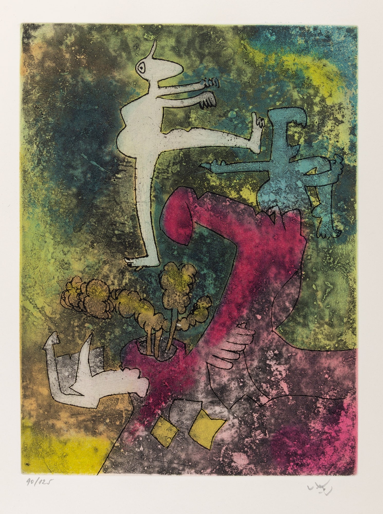 Roberto Matta - Untitled (from Centre Noeuds): Artist: Roberto Matta Title: Untitled (from Centre Noeuds) Year: 1974 Dimensions: 23 3/4 x 17 1/2 in. Edition: 90 from the limited edition of 125 Publisher: co-