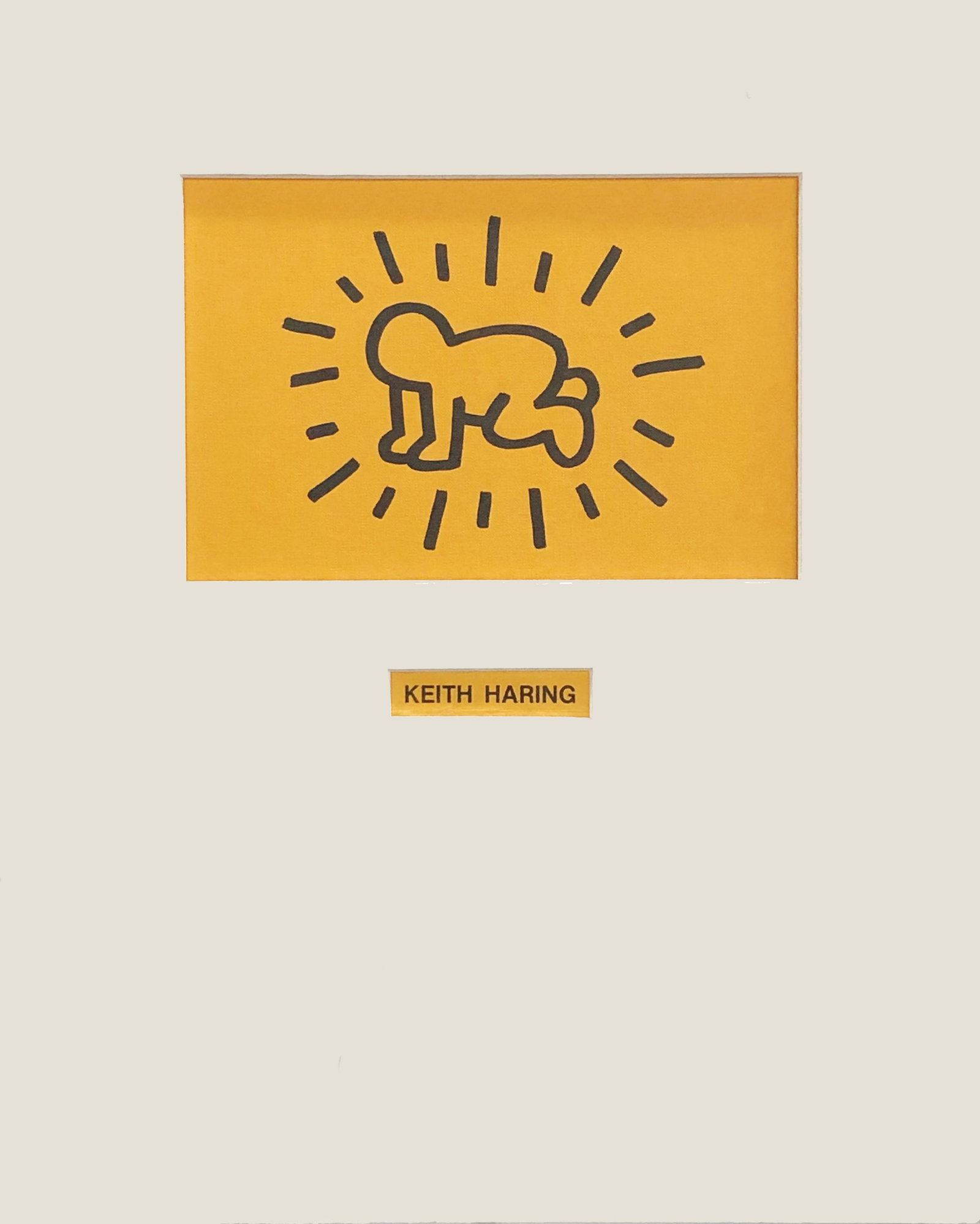 Keith Haring - Lucio Amelio Portfolio Cover: Artist: Keith Haring Title: Lucio Amelio Portfolio Cover Year: 1983 Dimensions: 18.5in. by 13in. Edition: From the rare limited edition of 300 Publisher: Galeri