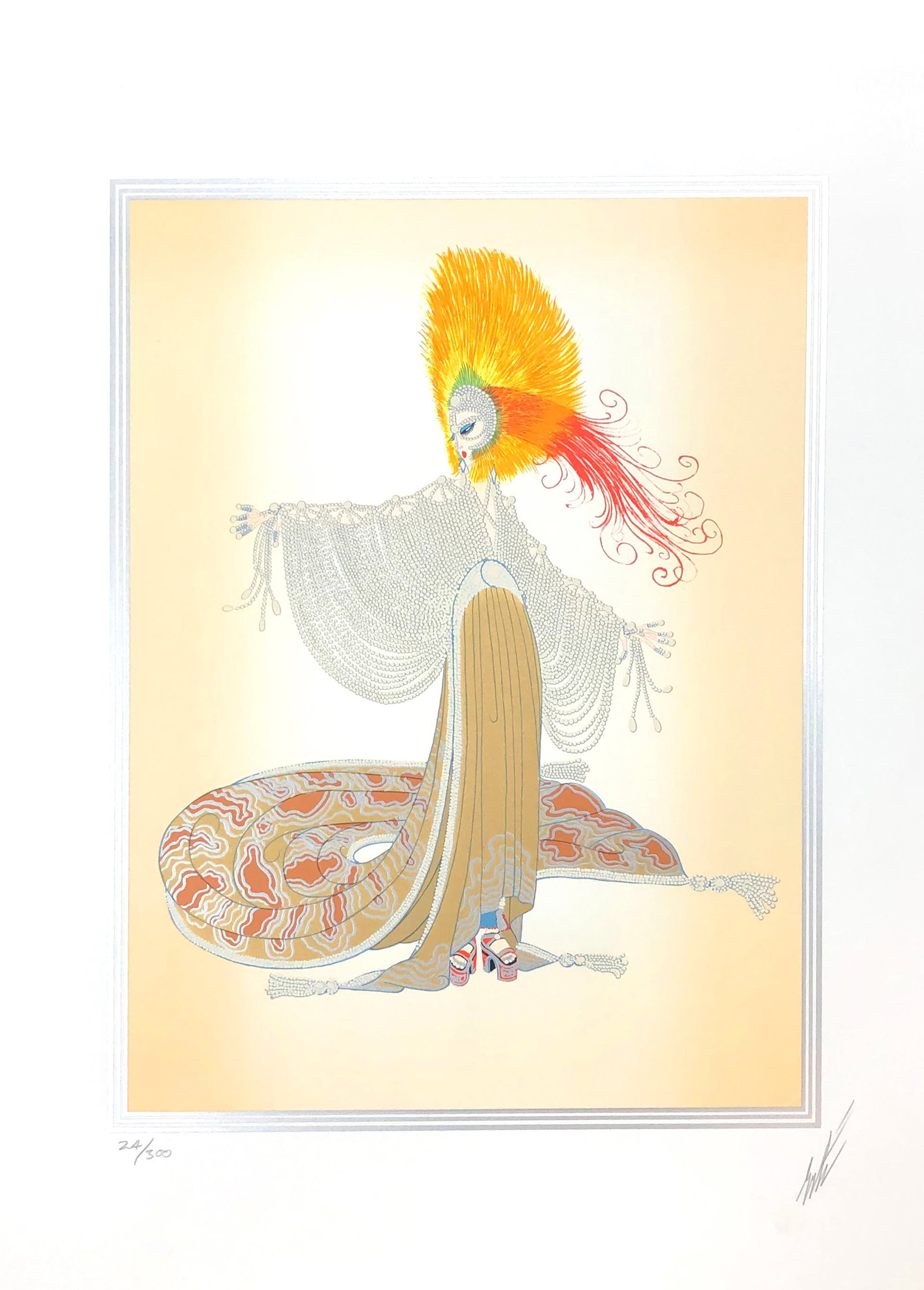 Erte - L'orientale: Artist: Erte Title: L'orientale Year: 1983 Dimensions: in. by in. Edition: From the rare limited edition of 300 Medium: Original Serigraph in Colors on Paper Condition: Excellent Signature Details: