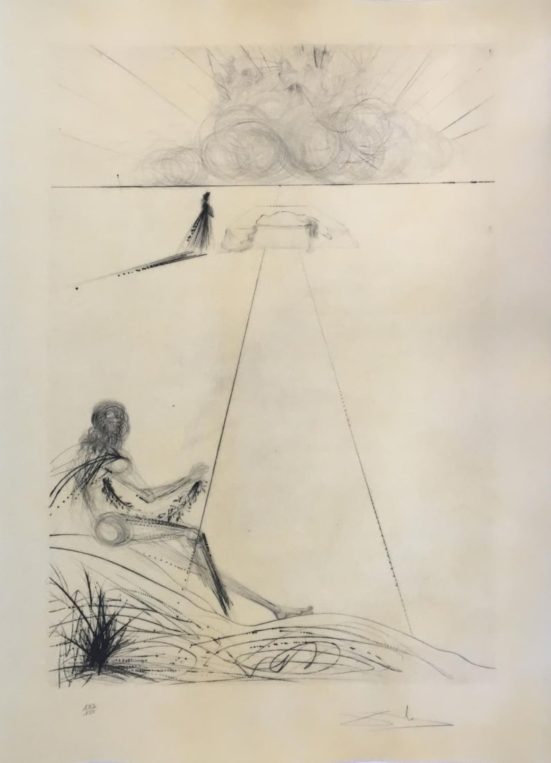 Salvador Dali - Alexandre le Regarda: Artist: Salvador Dali Title: Alexandre le Regarda Year: 1973 Dimensions: 24 3/8in. by 15 3/4in. Edition: From the Rare Limited Edition of 150 Publisher: Albert