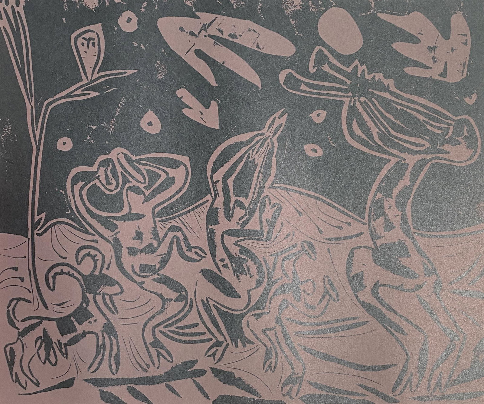 Pablo Picasso - Les danseurs et musicien (After): Artist: Pablo Picasso Title: Les danseurs et musicien Year: 1962 Dimensions: 12.75in. by 15.5in. Edition: From a rare limited edition Publisher: Verlag Gerd Hatje Stuttgart Suite: Picasso